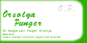 orsolya punger business card